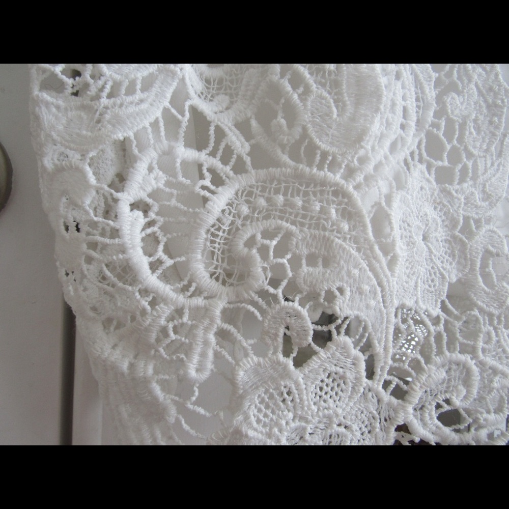 Casual White Lace Dress w/ Straps - Picture 3 of 3